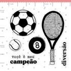 Carimbo de Silicone JU - Nosso Herói - G Campeão - Juju Scrapbook