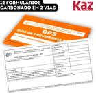 Carnê Guia Previdência Social GPS INSS 12 Formulários Carbonados em 2 Vias Kaz - 18,5x11cm - Unidade
