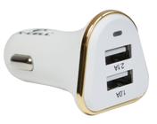 CARREG.VEICULAR USB MULTITENSAO MOD.XC-V7-USB X-CELL Branco/Dourado - DS TOOLS