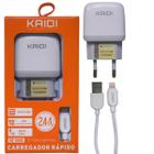 Carregador 2 USB Cabo Lightning Fonte 2.4a 12w Kaidi KD-556A