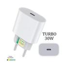 Carregador 30W Turbo Fonte USB-C Compatível iPhone Samsung Xiaomi Outros Tipo-C - FAM