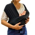 Carregador Canguru Passeio Ergonomico Best Sling De Bebe de Vestir Rescem Nascido Respiravel Preto Viagem