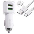 Carregador Celular Smartphone Veicular Carro Turbo 2usb Cabo - KG