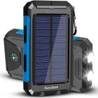 Carregador de banco de energia solar Karusale 50000mAh com 20W 2 USB preto