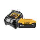 Carregador de bateria dcb1102 + 1 bateria 4ah dcb204 dewalt