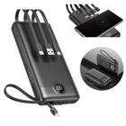 Carregador De Bateria Power Bank 10000mah Turbo Com 4 Cabos