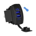 Carregador de Carro USB Duplo 5V 3.1A com LED - Adaptador de Alimentação à Prova de Poeira