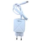 Carregador de Celular e Caixinha 20w Bivolt Type-C Cabo Removível 95cm Para Carregar Até 2 Celulares ao Mesmo Tempo