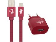 Carregador de Parede Carga Rápida Universal - Entrada USB com Cabo Micro USB 1m Elg KT510WCH