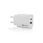 Carregador de Parede Fast Charge USB-C 18W + USB 3.0 18W Bivolt - Branco GT - Goldentec Acessórios