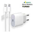 Carregador De Parede Turbo 15w Cabo Lightning Tipo C Cor Branco Compativel Iphon 11 Inova Electronic Original