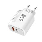 Carregador de Parede USB-C GAN 65W - Carregamento Rápido para iPhone, Samsung, Xiaomi