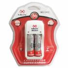 Carregador de Pilha Mox Com 2 Pilha AA 2600Mah