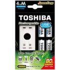 Carregador de Pilha USB TNHC-6GME4 CB (C/4 Pilhas AA 2000 MAh) Toshiba F002