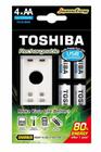 Carregador de Pilha USB TNHC-6GME4 CB (C/4 Pilhas AA 2000 MAh) Toshiba
