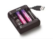 Carregador de Pilhas Bateria Usb + 2 Pilhas Aa Elgin