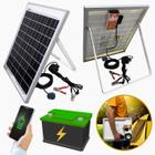 Carregador Energia Solar Portátil Celular USB Bateria 12V 20W 2 em 1 Magnatronic Gerador Placa Solar Carga Rápida