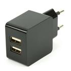 Carregador Leon AC06 com 2 Portas USB 12W Preto