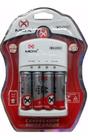 Carregador Mox Com 4 Pilhas Aa Recarregável 2600 Mah Mo-cp51