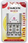 Carregador Mox MO-CB738 para Pilhas Recarregaveis AA/AAA/9V (Bivolt) Blister