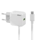 Carregador Only Quick Mod 02 - 1X USB - com Cabo Micro USB - Branco