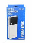 Carregador portatil de celular power bank 10000 mah preto e branco com LCD e lanterna inova 8317