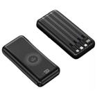 Carregador Portátil Power Bank Indução 10000mah Universal Turbo Cor Preto