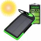 Carregador Portátil Solar e USB 38.000mAh Bateria Dupla