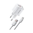 Carregador Rápido 20W USB-C PD e QC 3.0 - Para iPhone 14/13/12/11/Pro/Max/Mini e iPad