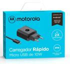 Carregador Rápido Motorola 10W Moto X Micro Usb