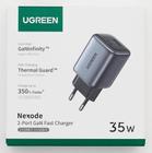 Carregador rápido UGREEN Nexode 35W GaN USB C + USB suporta PD 3.0 QC 4+ PPS e SCP