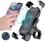 Carregador sem fio Suporte de telefone iEstou Motorcycle 15W Qi/USB - iMESTOU