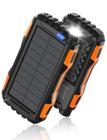 Carregador solar Power Bank 42800mAh Carregador portátil laranja