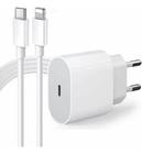 Carregador Turbo 20W + Cabo Lightning para USB-C Compatível Iphone 11 12 13 Pro Max X XR XS - Power Adapter