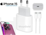 Carregador Turbo 20W Completo Compatível Iphone 15 pro pro max USB-C de Parede