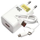 Carregador Turbo Carregamento Rápido Para Galaxy S22, S22 Plus 5v=3.1A 30w Type-C e Micro-USB LE296V - Lelong