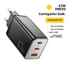 Carregador USB Tipo C 67W - Carga Rápida para Macbook, Xiaomi, Samsung e iPhone