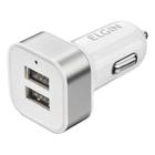 Carregador USB Veicular Elgin 12V 2 entradas 10W Branco