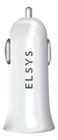 Carregador veicular elsys 2 portas usb - branco