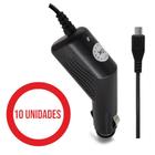 Carregador veicular gps smartphone v8 micro usb kit 10 peças