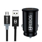 Carregador Veicular Turbo 18w Micro usb Hs308v Compatível com Motorola Moto G8 Power Lite
