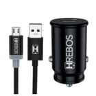 Carregador Veicular Turbo 18w Micro usb Hs308v Compatível com Samsung S5 S5 Pro S5 Plus S5 Mini - Hrebos