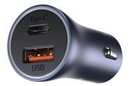 Carregador Veicular Turbo 60W Usb / Usb-c Carga Ultra Rápida