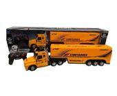 Caminhão Carreta com Controle Remoto - Big Truck com Luz - Laranja - 60cm -  Unik Toys - superlegalbrinquedos