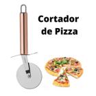Carretilha Cortador De Pizza Em Aço Inox Cabo De Bronze