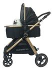 Carrinho 3 em 1 Pets Conforto/Praticidade Immetro Preto Club Baby / Envio Imediato