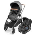 Carrinho Anna³ cor Grey com Bebê Conforto e Base Maxi Cosi