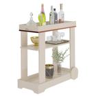 Carrinho Bar Rose 80cm Off White