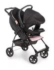 Carrinho + bebê conforto galzerano romano travel system preto/cobre e preto/rosa