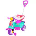 Carrinho Bebe passeio e pedal maral triciclo avespa pink